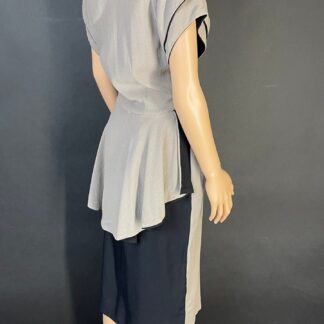 Gorgeous colour block 1940s day dress