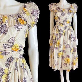 Gorgeous 1940's floral evening dress
