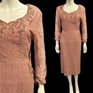 Beautiful late 1940's volup party dress by Malus of Montreal
