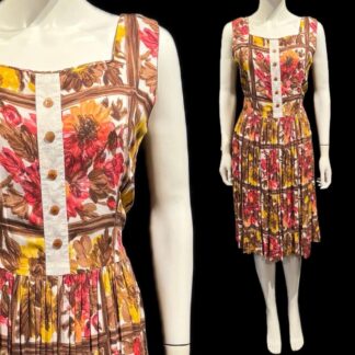 Really pretty early 1950's cotton day dress