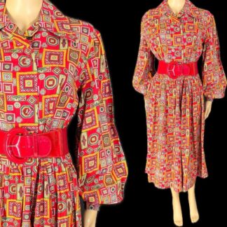 Fab 1950's volup novelty print dress