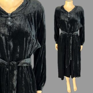 Beautiful panne velvet late 1930's dress by Kay Sidney