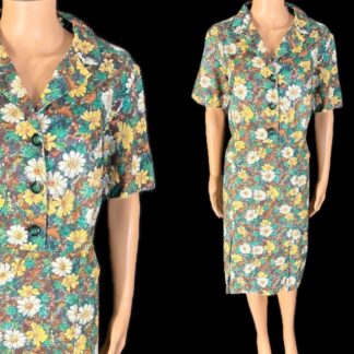Lovely super rare size 1950's floral dress