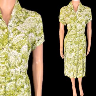 Lovely floppy cotton 1940's day dress by St Michael