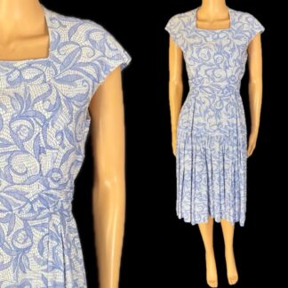 Beautiful 1940's/1950's cotton day dress by Elmoor