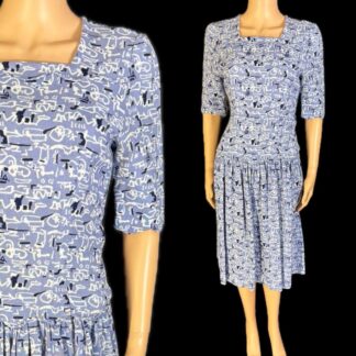 Gorgeous 1940's novelty print day dress