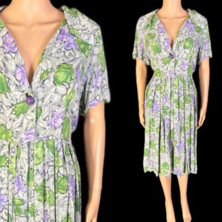 Lovely late 1940's volup day dress by Alice Edwards