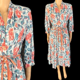 Stunning volup 1950's rose print dress by St Michael