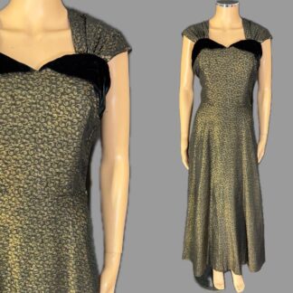 Stunning 1930's lamé evening dress