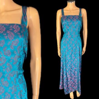Beautiful late 1940's volup Brocade evening dress