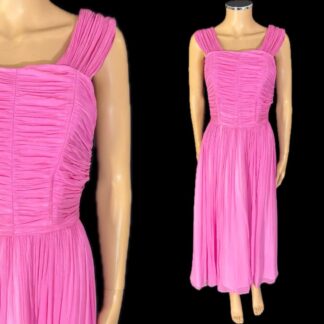 Gorgeous 1940's lipstick pink party dress