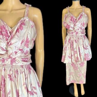 Lovely satin 1950's cocktail dress