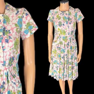 Adorable 1940's cotton summer dress