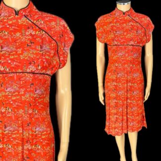 Lovely 1950's novelty print cotton dress