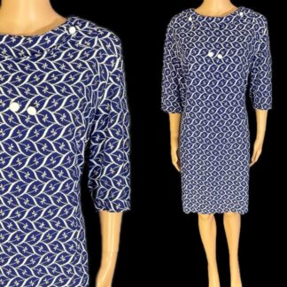 Lovely early 1960's volup embroidered occasion dress
