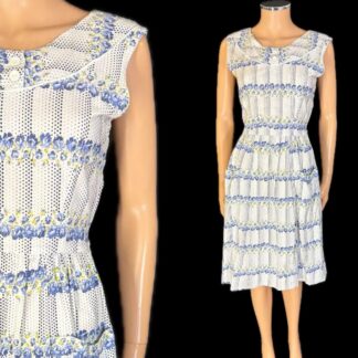 Adorable late 1940's cotton day dress