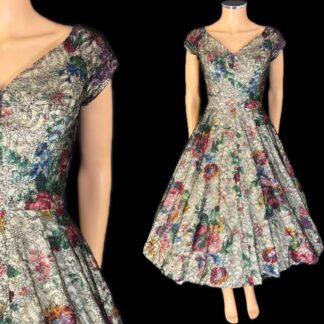 Stunning 1950's occasion dress by Frank Usher - Harvey Nicholls