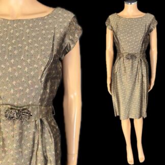 Gorgeous late 1950's lamé wiggle dress