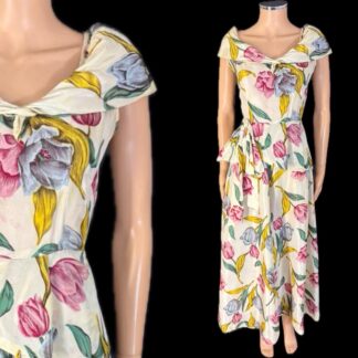 Stunning 1930's floral summer evening dress