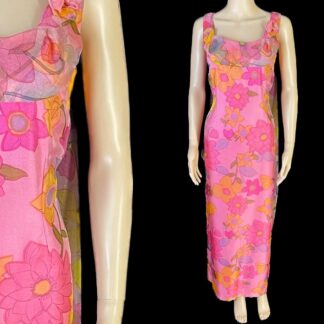 Gorgeous 1960's floral maxi party dress