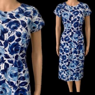 Stunning polished cotton late 1950's wiggle dress