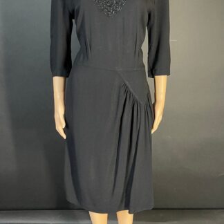 Stunning early 1940s volup cocktail dress