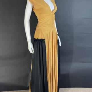 Stunning late 1930's colour block evening dress