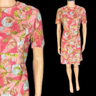 Really pretty early 1960's polished cotton mod dress